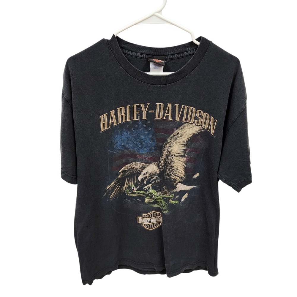 Harley Davidson Gatlinburg Tennessee Shirt Eagle & Snake Mens  Large Made In USA